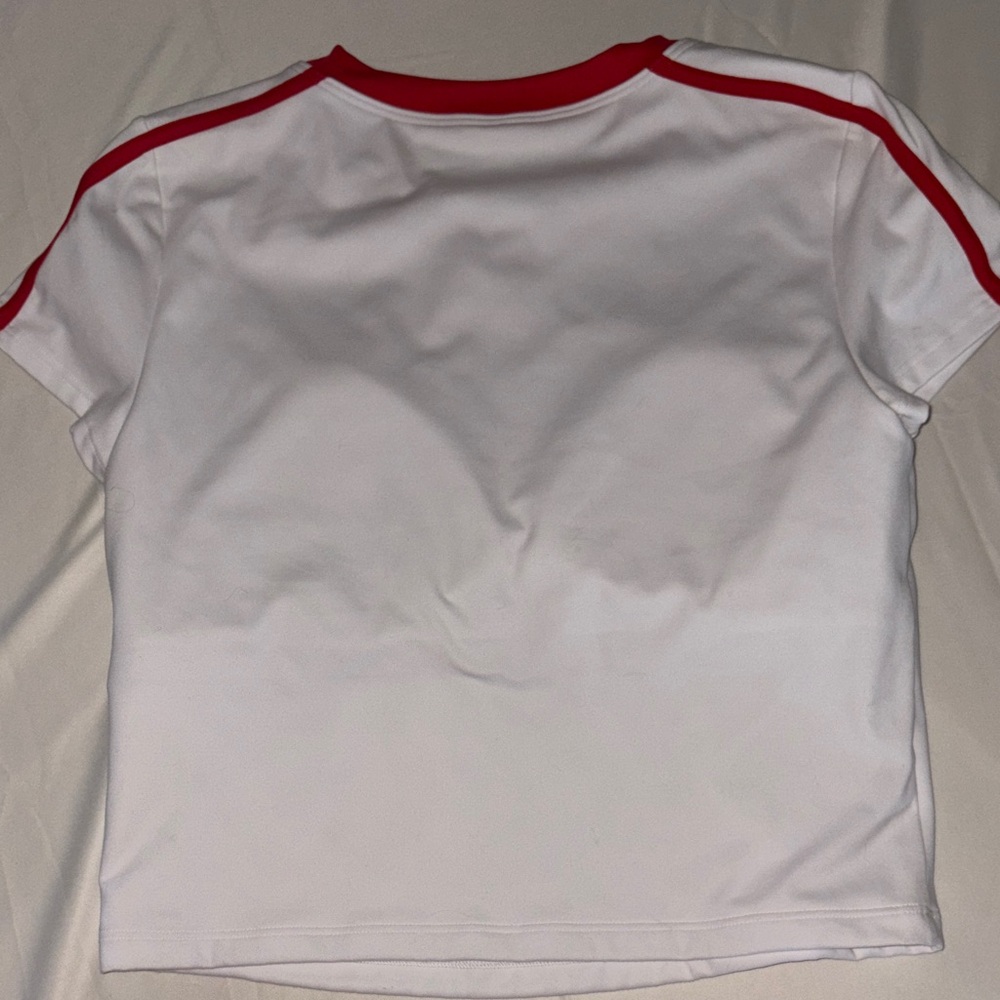 Hollisters women #sporty top GillyHicks White and Red USA 🇺🇸 m builtin sportsbra - Picture 7 of 7